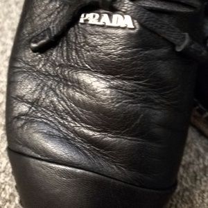 Womens Prada leather espadrille shoes